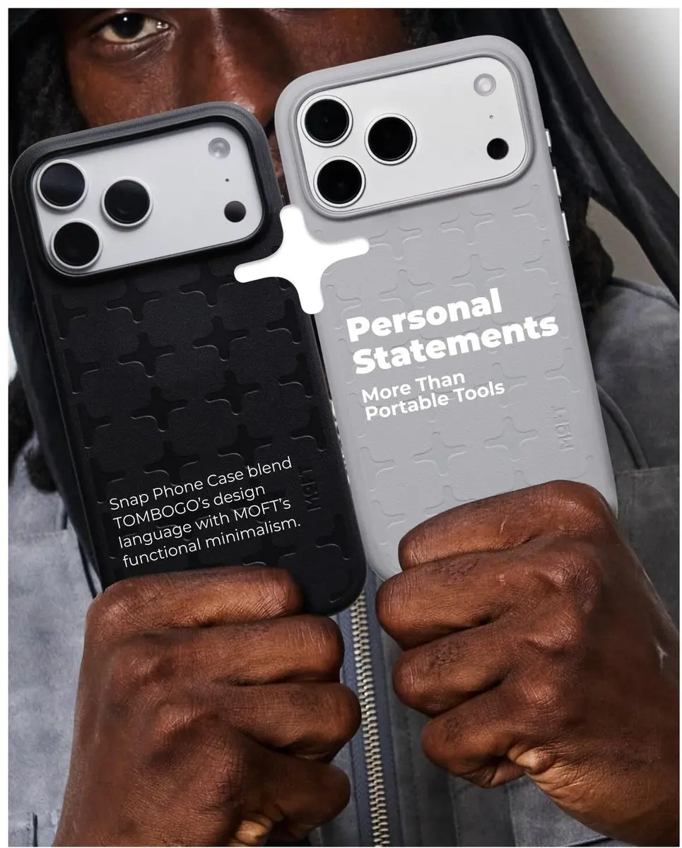 MOFT Tombogo Hoesje iPhone 17 Pro - MagSafe - Vegan Leer - Zwart