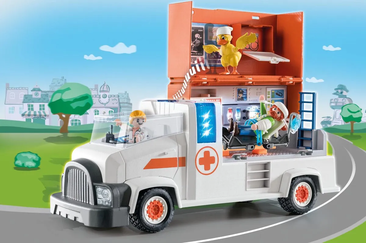 Playmobil Duck on Call Ambulance 70913 - Multicolor