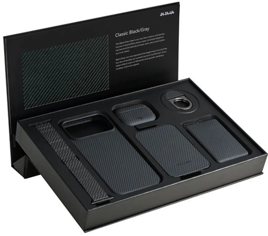 Pitaka Cadeaubox Klassiek Zwart Voor Iphone 17 Pro Max Hoesje Met Premium Cover