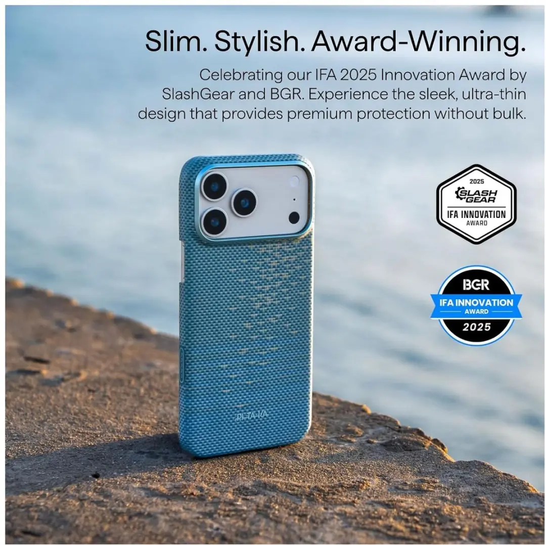 Pitaka Ultra-Slim Hoesje iPhone 17 Pro - 600D Aramidevezel - Blauw