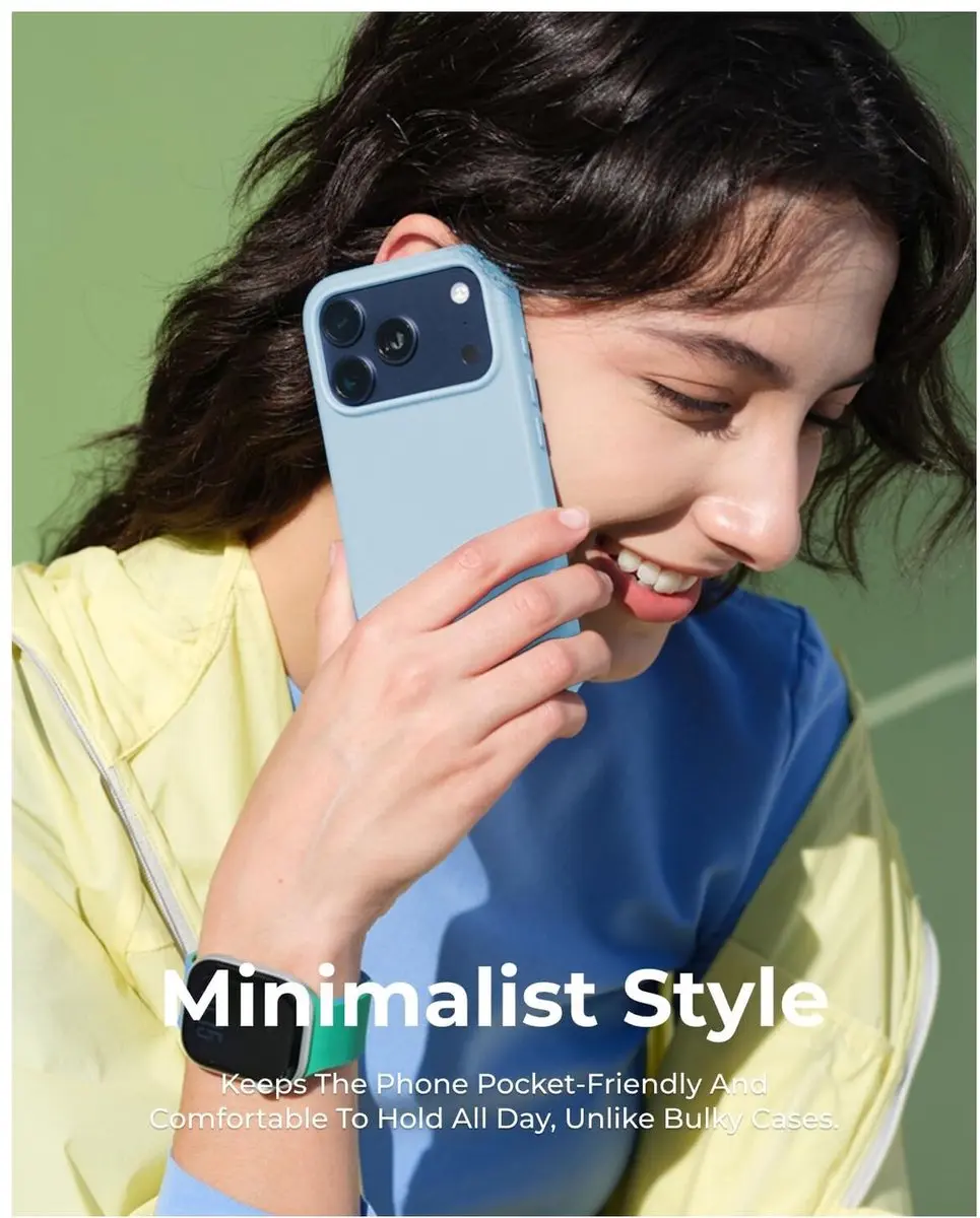 MOFT iPhone 17 Hoesje - MagSafe Vegan Leer - Lichtblauw