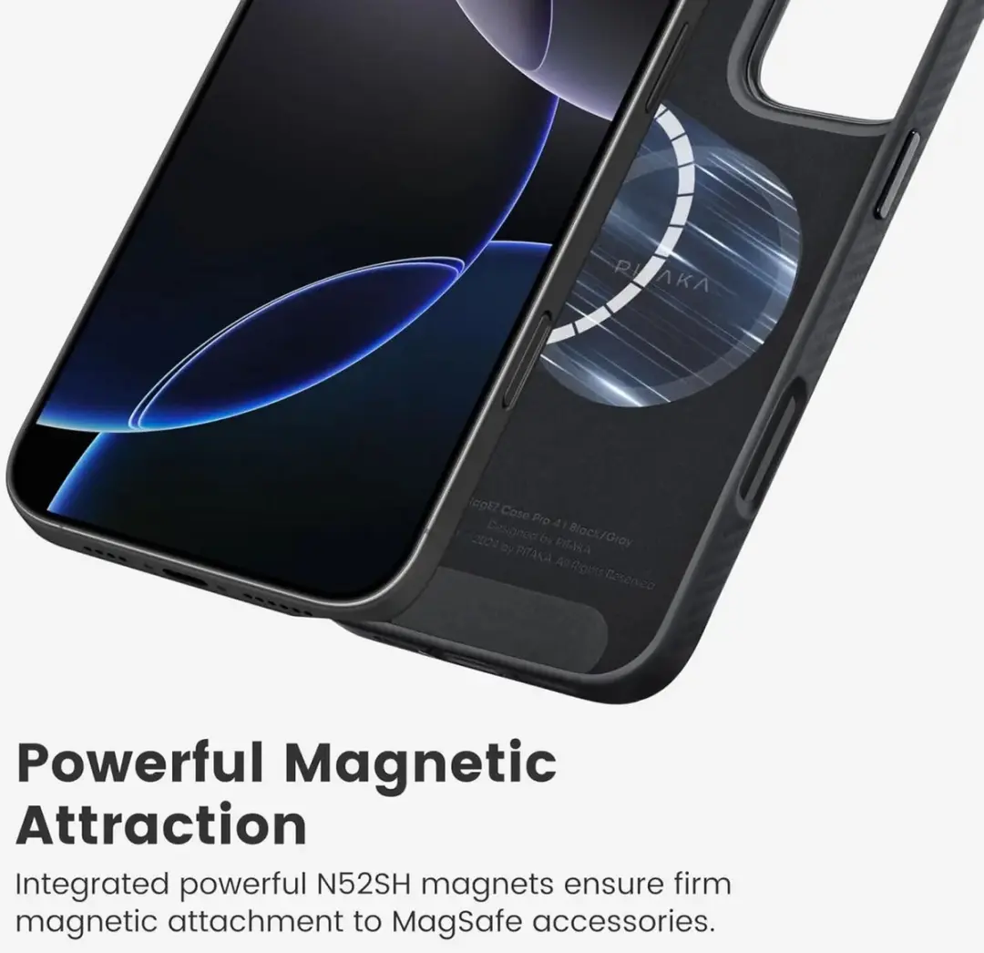 Pitaka MagEZ Pro 4 KI1601PPA Hoesje - iPhone 16 Pro - Zwart - afbeelding 6 van 6