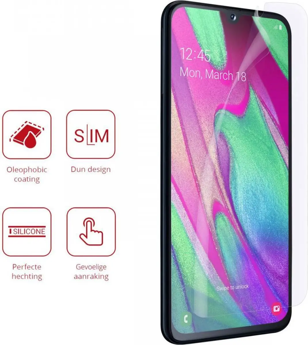 Rosso Screen Protector Ultra Clear - Samsung Galaxy A40 - 2 Stuks