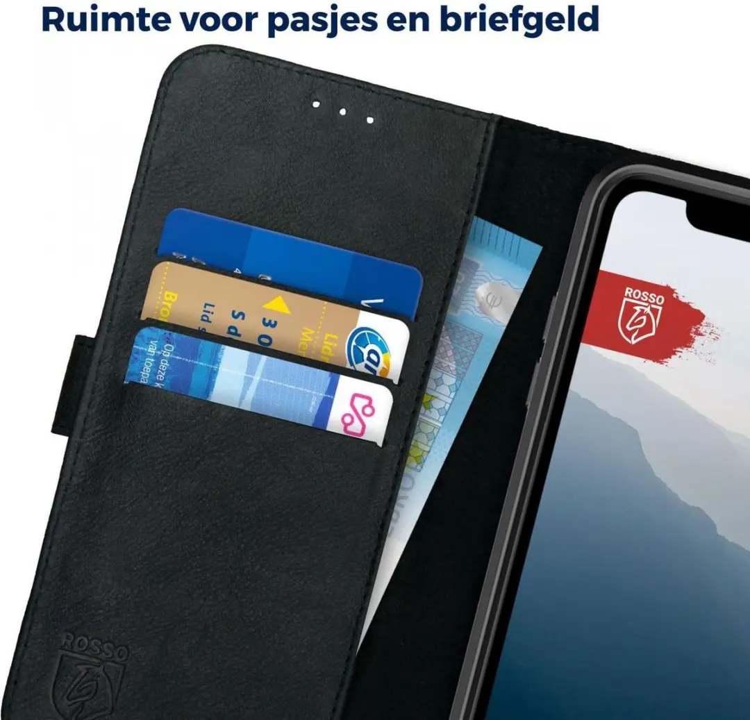 Rosso Deluxe Book Case iPhone 11 - 3 Pasjes - Zwart