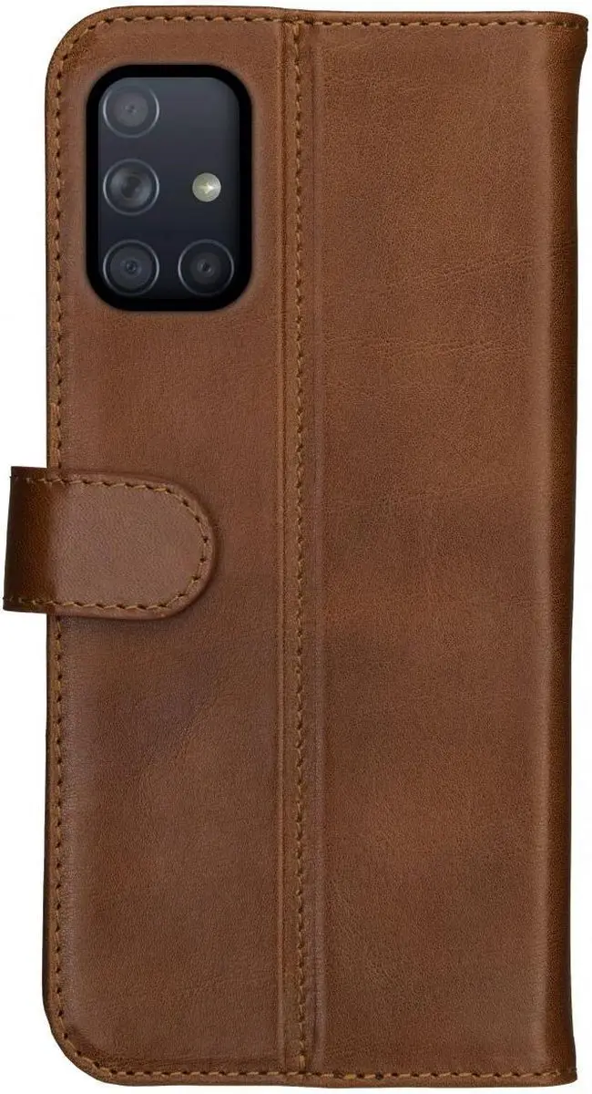 Rosso Deluxe Book Case Samsung Galaxy A71 - 3 Pasjes - Bruin