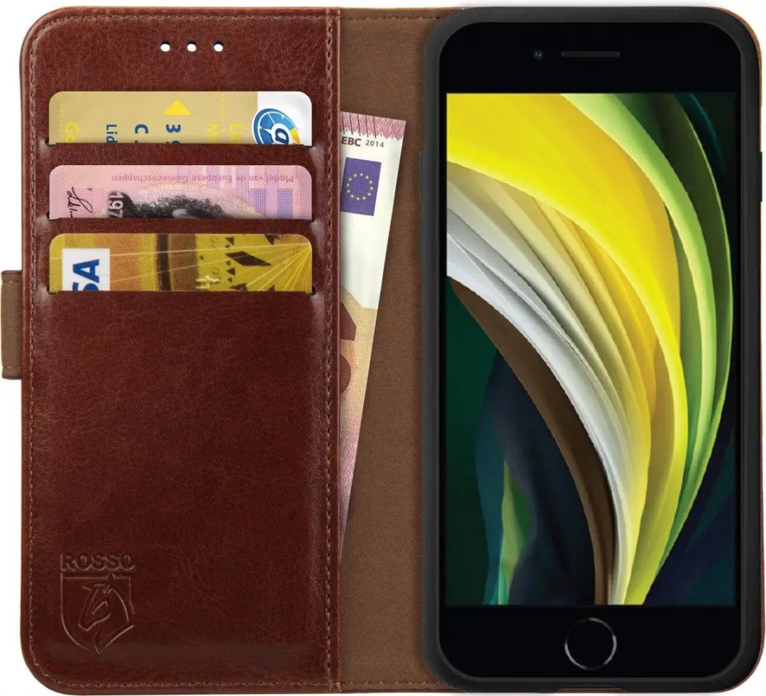 Rosso Element Book Case Wallet Hoesje Geschikt voor Apple iPhone SE (2020 / 2022
