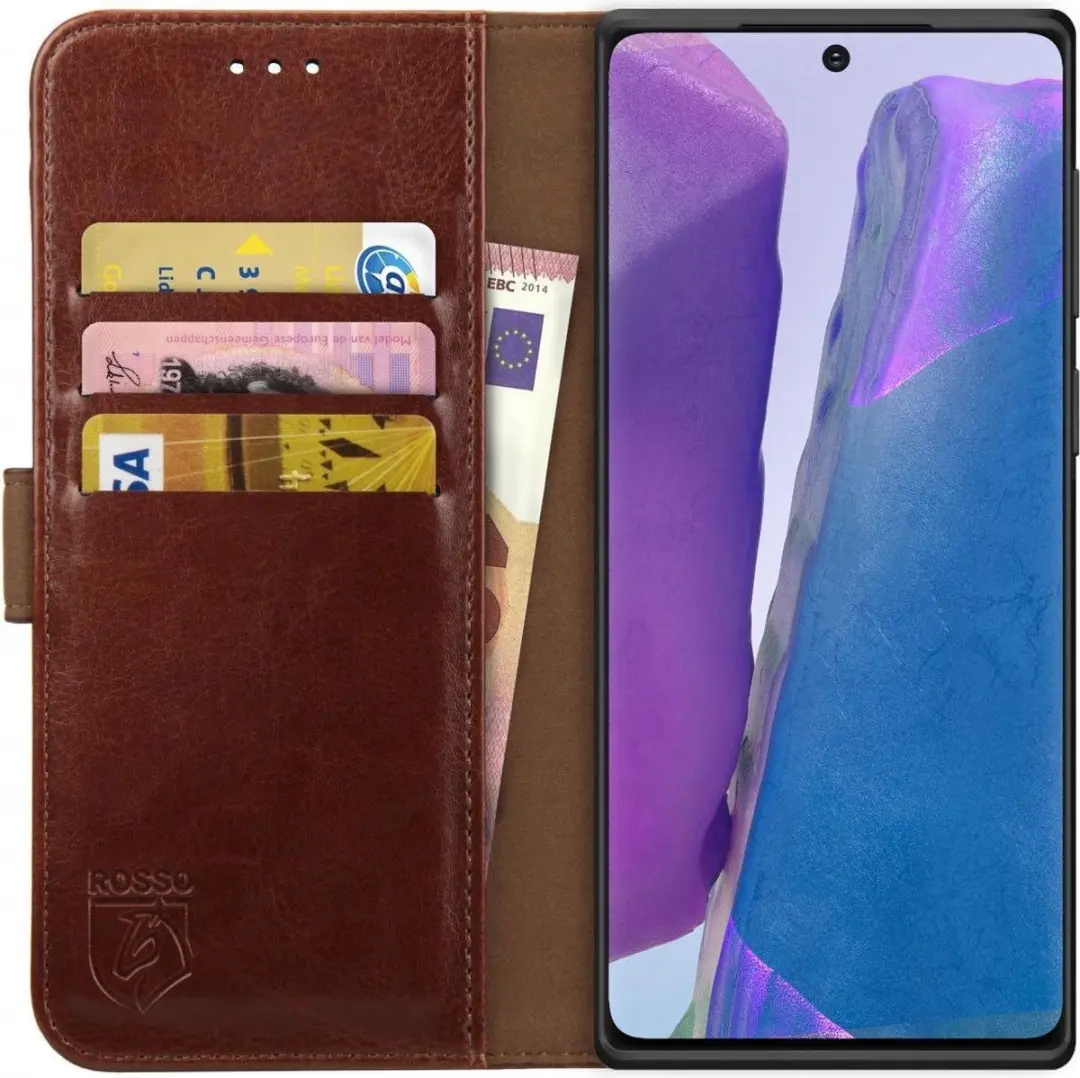 Rosso Element Book Case Wallet Hoesje Geschikt voor Samsung Galaxy Note 20