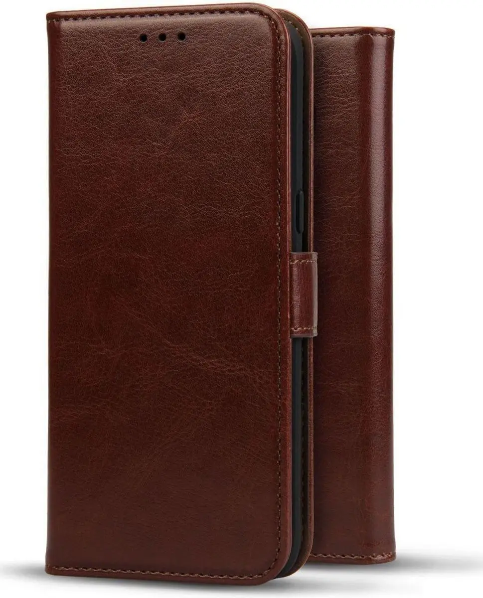 Rosso Element Book Case Wallet Hoesje 69652 - Samsung Galaxy Note20 - 3 Pasjes - Bruin
