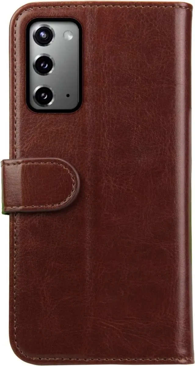 Rosso Element Book Case Wallet Hoesje 69652 - Samsung Galaxy Note20 - 3 Pasjes - Bruin
