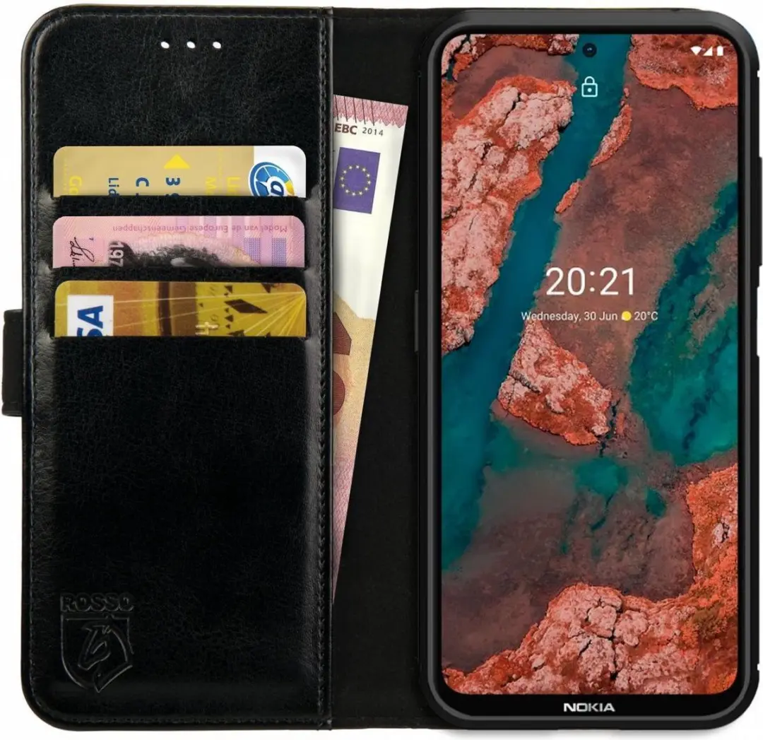 Rosso Element Book Case Wallet Hoesje Geschikt voor Nokia X20 / X10