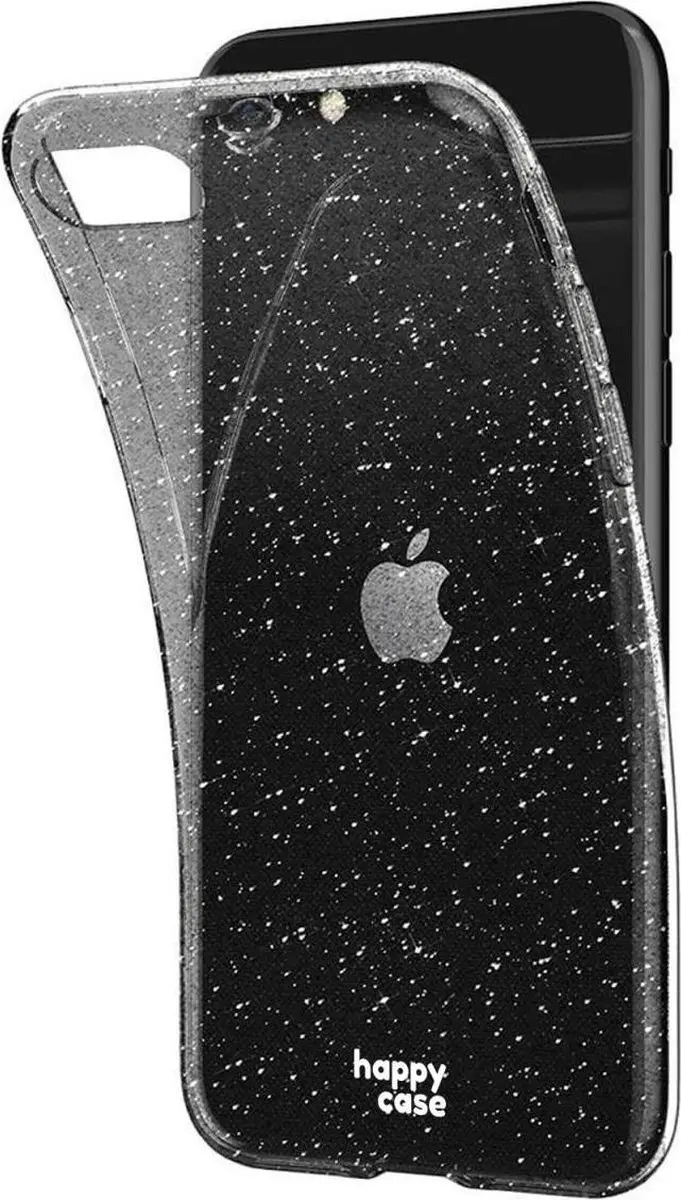 HappyCase iPhone SE 2020/2022 Hoesje Glitter Transparant