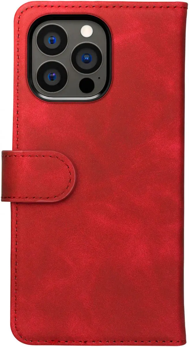 Rosso Element Book Case Wallet iPhone 13 Pro Max - 3 Pasjes - Rood
