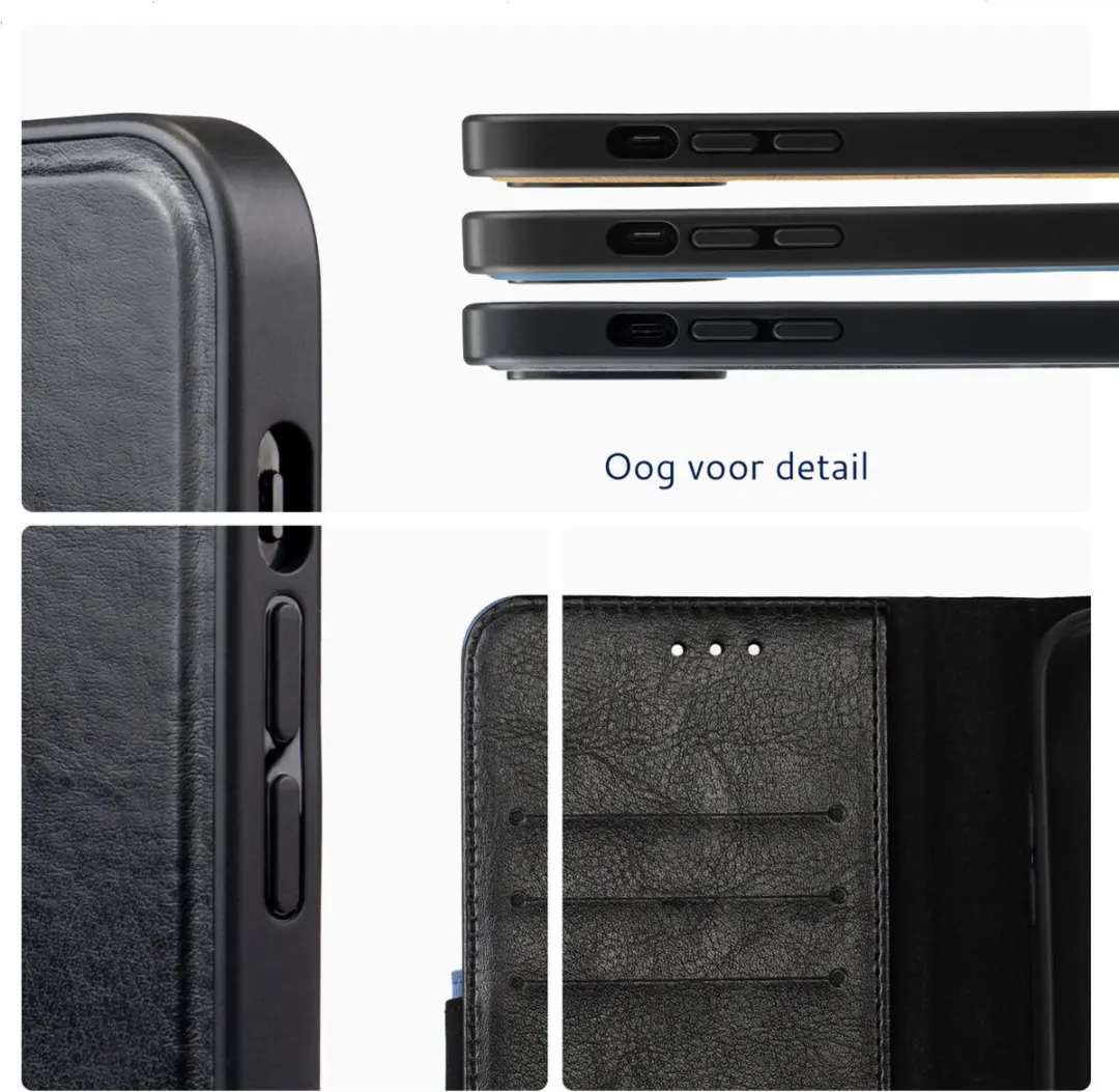 Rosso Element 2-in-1 Hoesje iPhone 11 - 3 Pasjes - Zwart