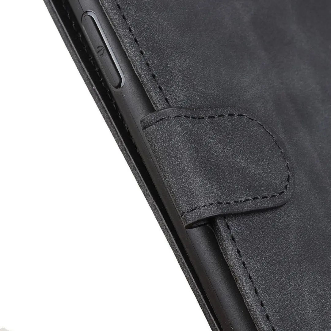 Khazneh Retro Wallet Book Case iPhone 13 Pro Max - Zwart - afbeelding 6 van 6