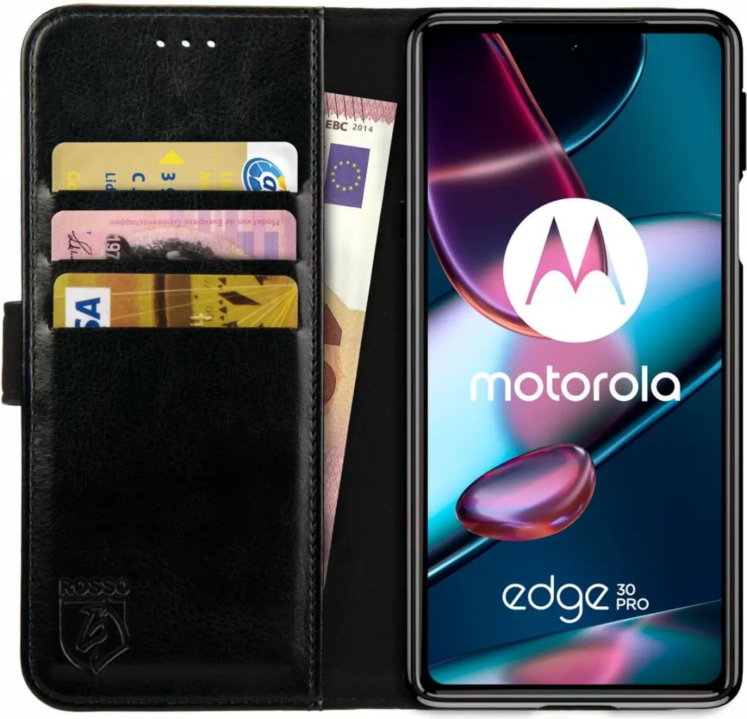 Rosso Element Book Case Wallet Hoesje Geschikt voor Motorola Edge 30 Pro