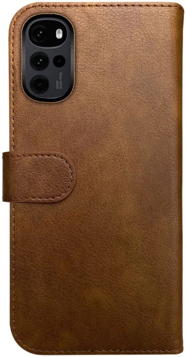 Rosso Element Book Case Wallet Moto G22 - 3 Pasjes - Bruin