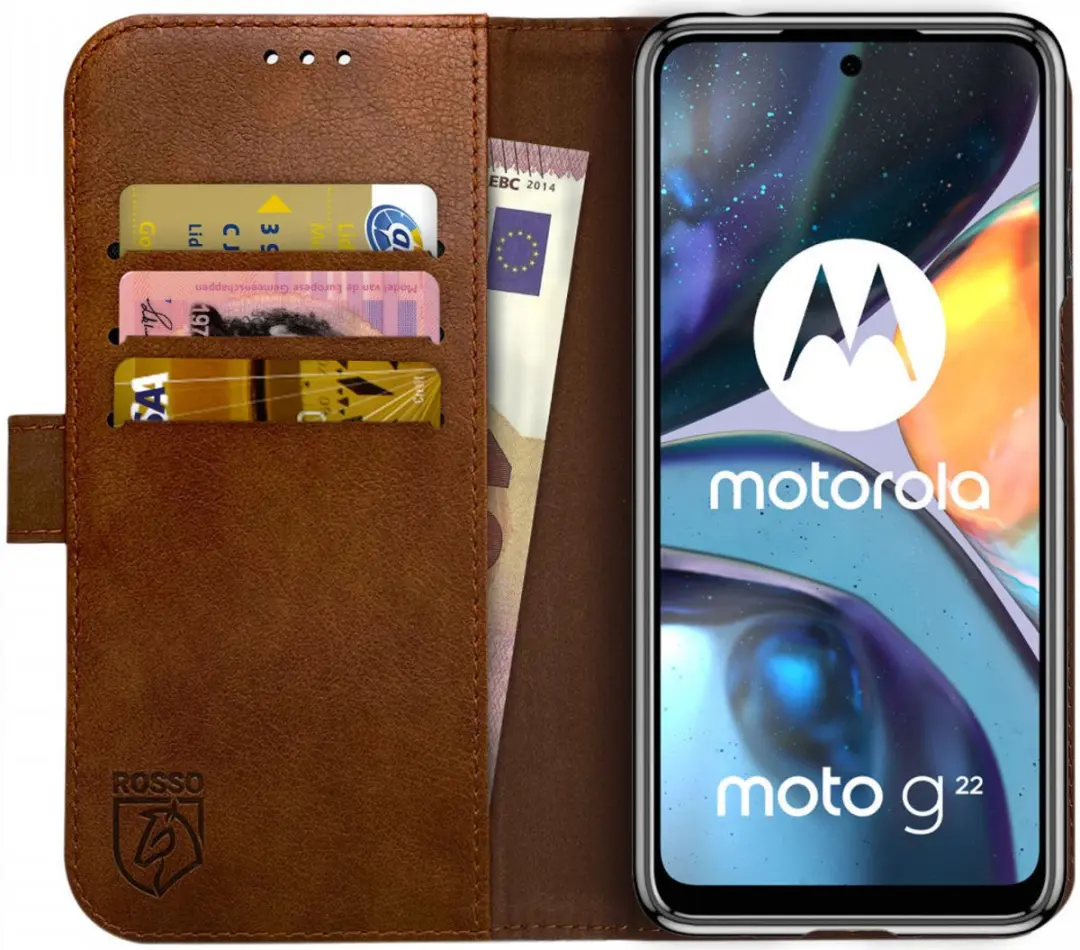 Rosso Element Book Case Wallet Hoesje Geschikt voor Motorola Moto G22