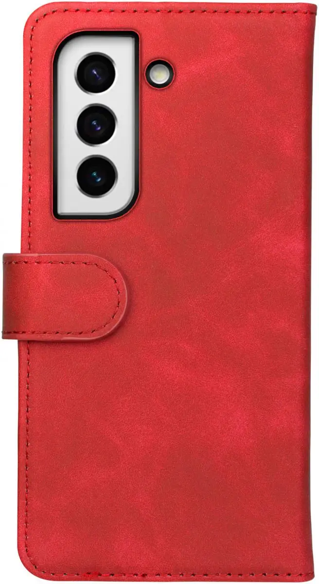 Rosso Element Book Case Wallet Samsung Galaxy S22 Plus - 3 Pasjes - Rood