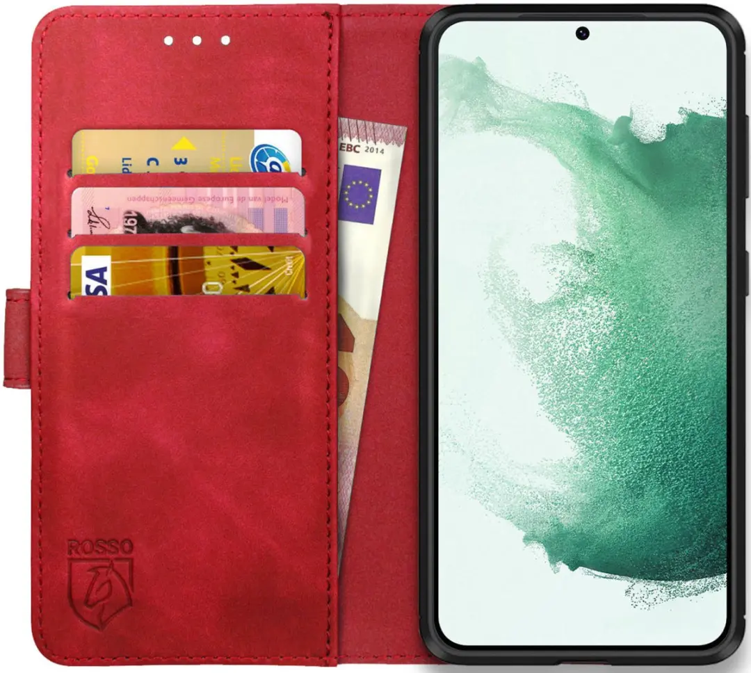 Rosso Element Book Case Wallet Hoesje Geschikt voor Samsung Galaxy S22 Plus