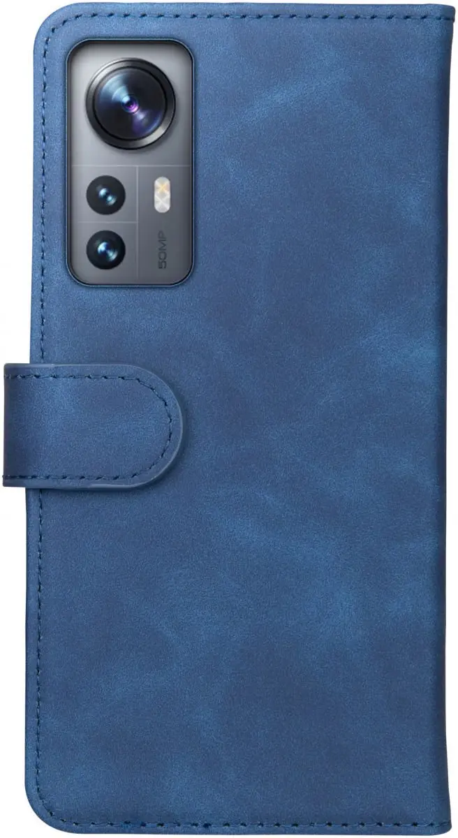 Rosso Element Book Case Wallet Xiaomi 12/12X - 3 Pasjes - Blauw