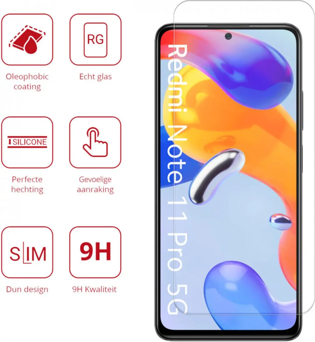 Rosso 9H Tempered Glass Screen Protector Xiaomi Redmi Note 11 Pro 5G