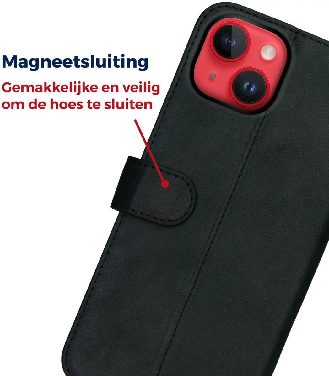 Rosso Deluxe Book Case iPhone 14 Plus 139207 - Zwart