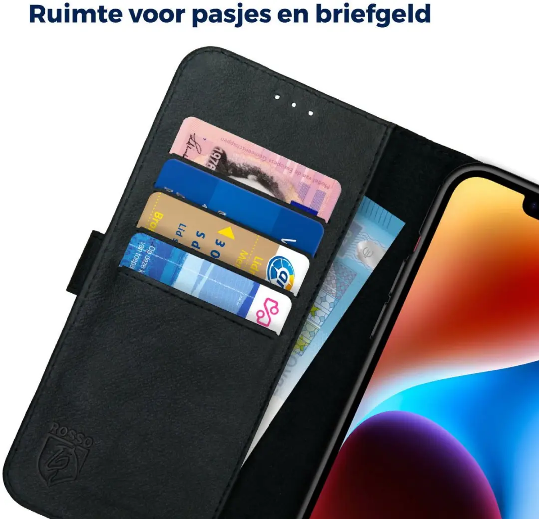 Rosso Deluxe Book Case iPhone 14 Plus 139207 - Zwart