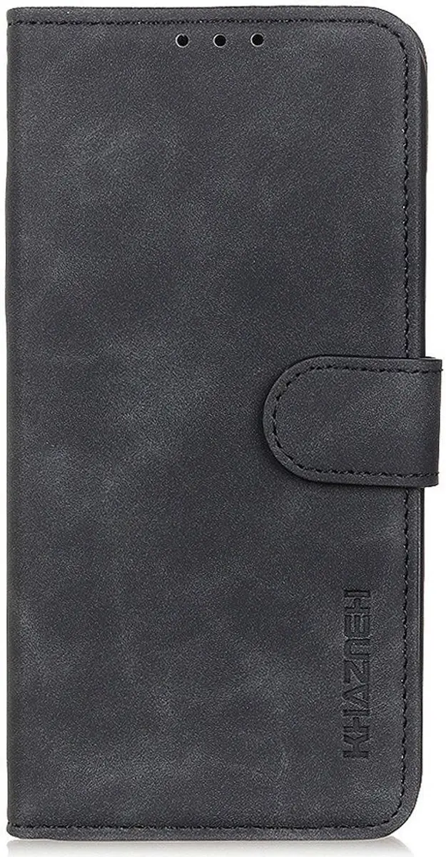 Khazneh Sony Xperia 1 IV Retro Wallet Hoesje - 2 Pasjes - Zwart