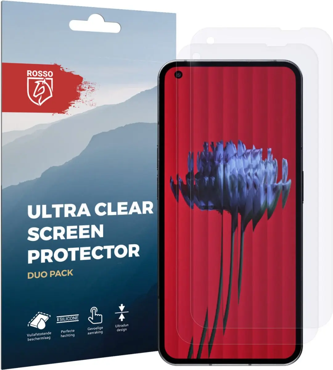 Rosso Screen Protector Ultra Clear voor Nothing Phone (1) - 2 Stuks - afbeelding 6 van 6