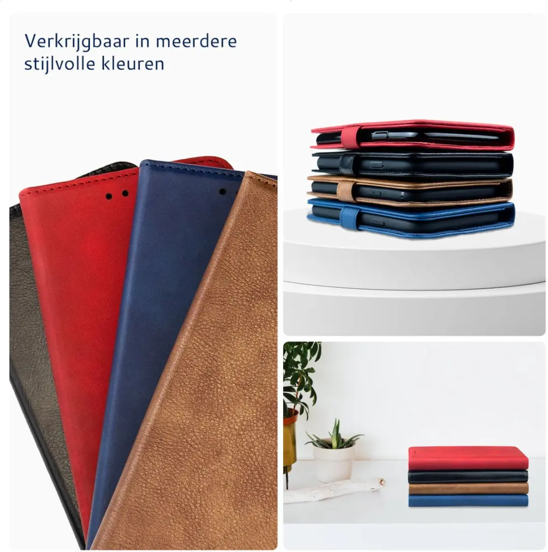 Rosso Element Book Case Wallet Samsung Galaxy S23 Ultra - 3 Pasjes - Blauw