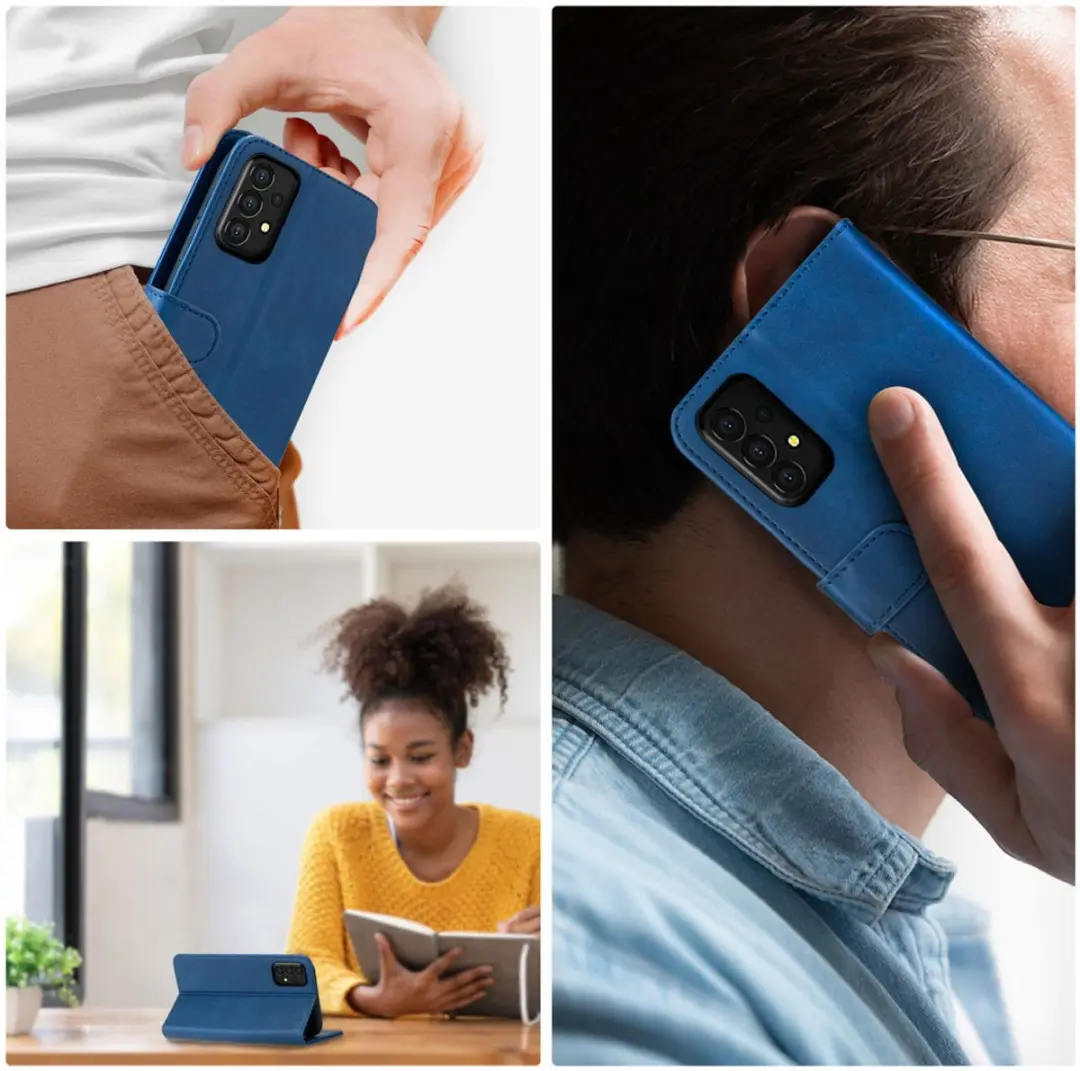 Rosso Element Book Case Wallet Samsung Galaxy A34 - 3 Pasjes - Blauw