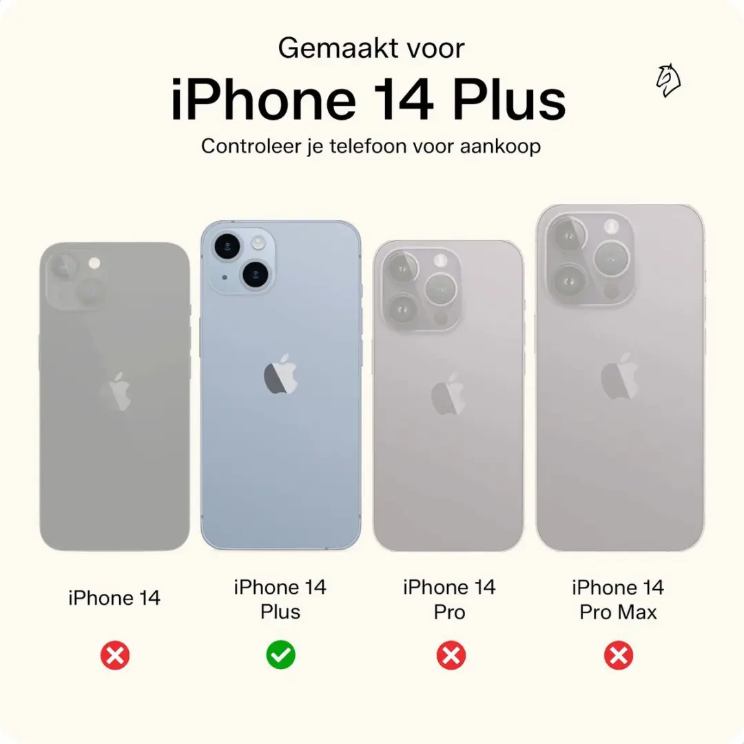 Rosso Element 2-in-1 Hoesje iPhone 14 Plus - 3 Pasjes - Bruin