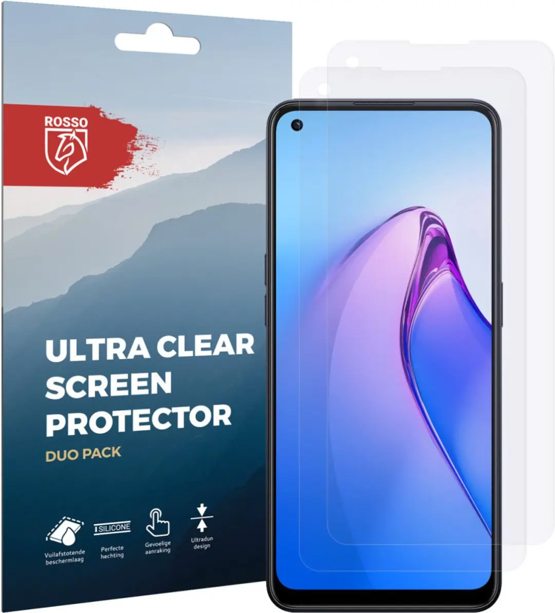 Rosso Screen Protector Ultra Clear Oppo Reno 8 - 2 Stuks