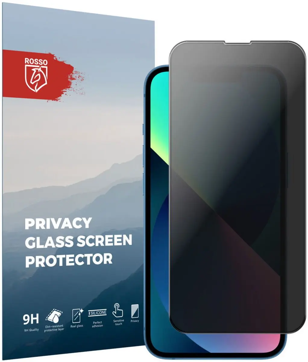 Rosso iPhone 13/13 Pro 9H Privacy Glas