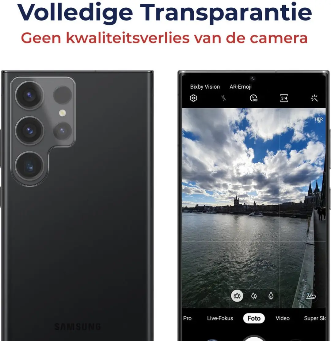 Rosso Camera Lens Protector Samsung Galaxy S23 Ultra - Glas - Transparant