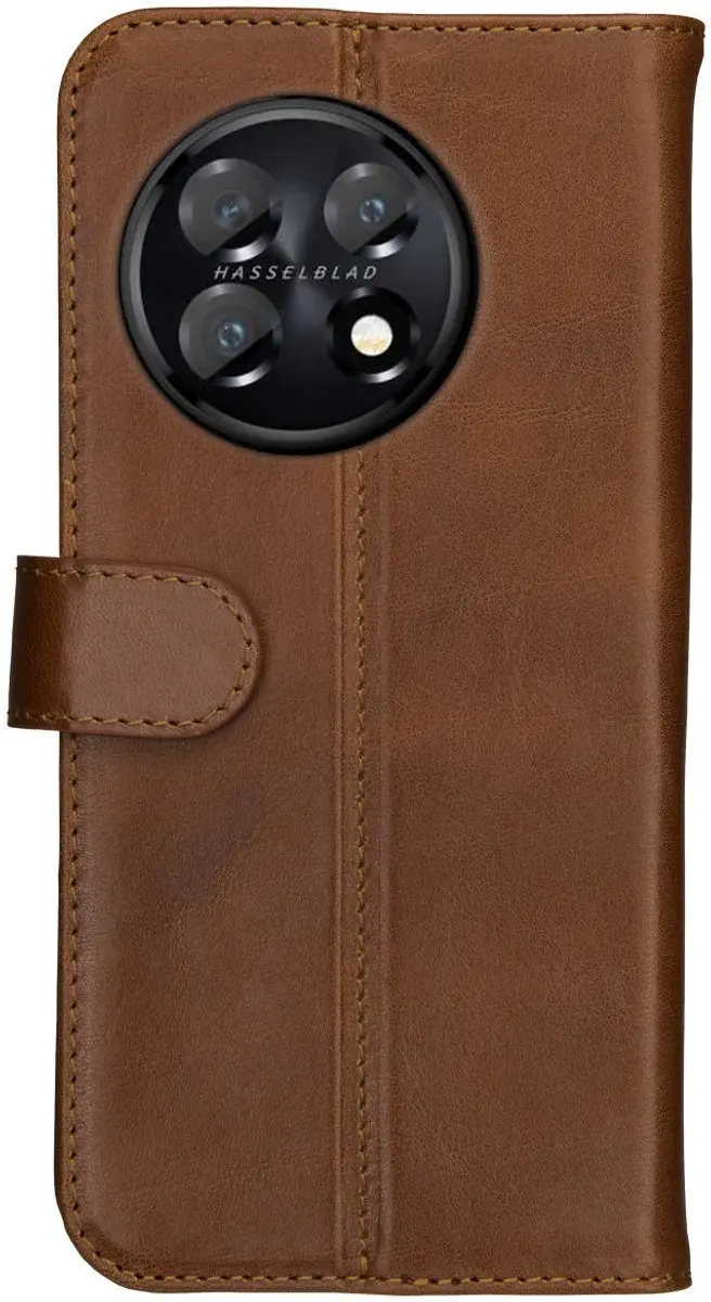 Rosso Deluxe Book Case OnePlus 11 - 3 Pasjes - Bruin