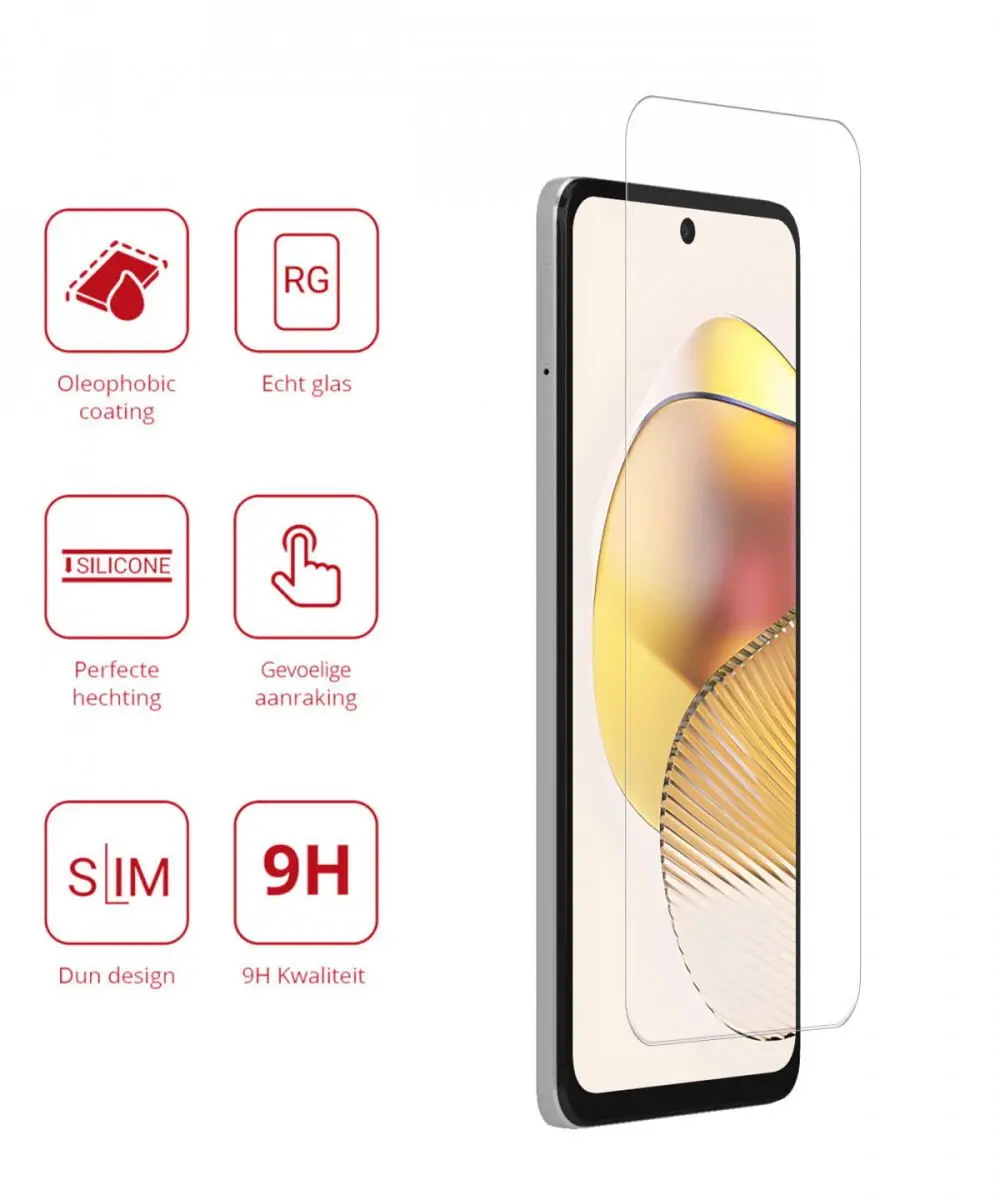 Rosso 9H Tempered Glass Moto G73 - Motorola - afbeelding 6 van 6