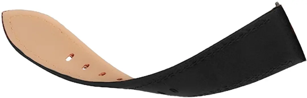 Rosso Deluxe Universeel Horlogeband 20mm - Echt Leer Zwart