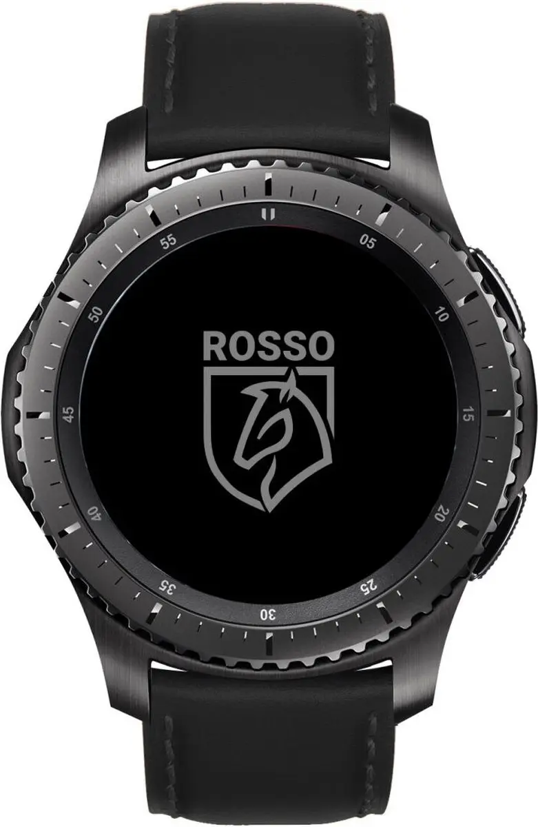 Rosso Deluxe Universeel Horlogeband 20mm - Echt Leer Zwart