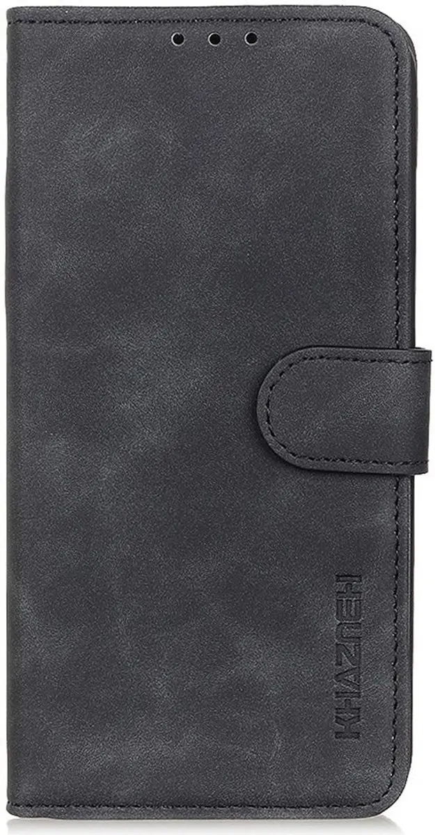 Khazneh Honor Magic5 Lite Retro Wallet Hoesje - 2 Pasjes - Zwart