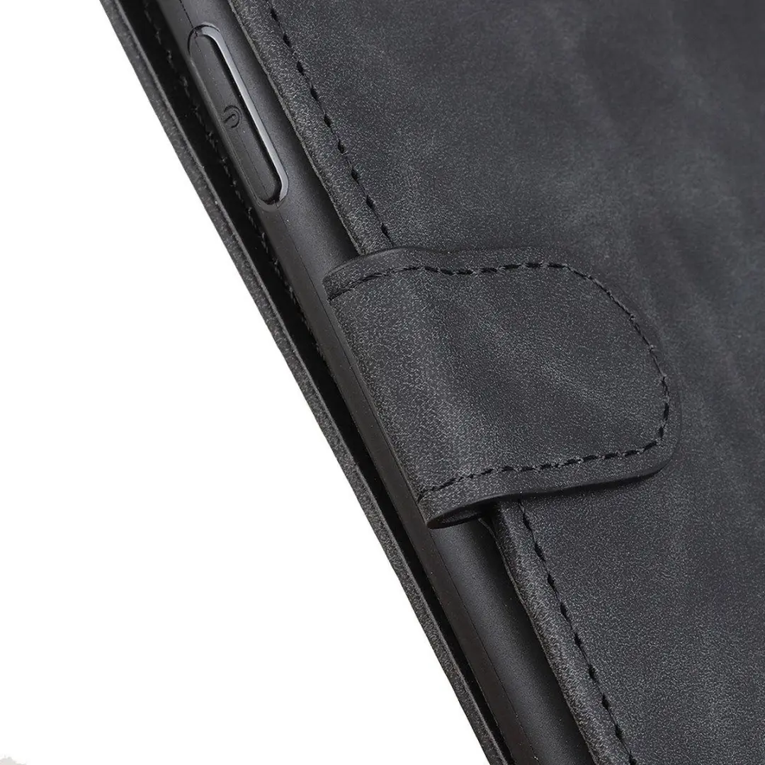 Khazneh Honor Magic5 Lite Retro Wallet Hoesje - 2 Pasjes - Zwart