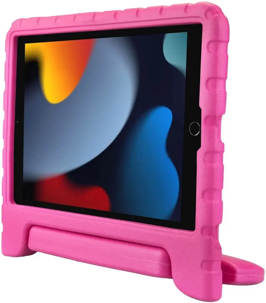 HappyCase Kinder Tablethoes iPad 10/11 Roze - met Handvat