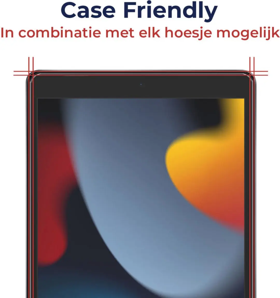 Rosso Screen Protector 159966 - iPad 10.2 (2019-2021) - Transparant/Red