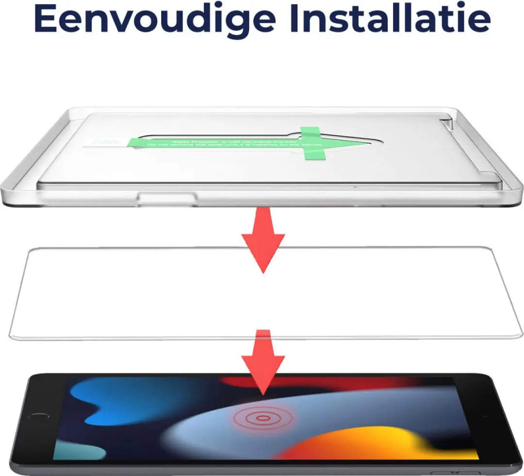 Rosso Screen Protector 159966 - iPad 10.2 (2019-2021) - Transparant/Red