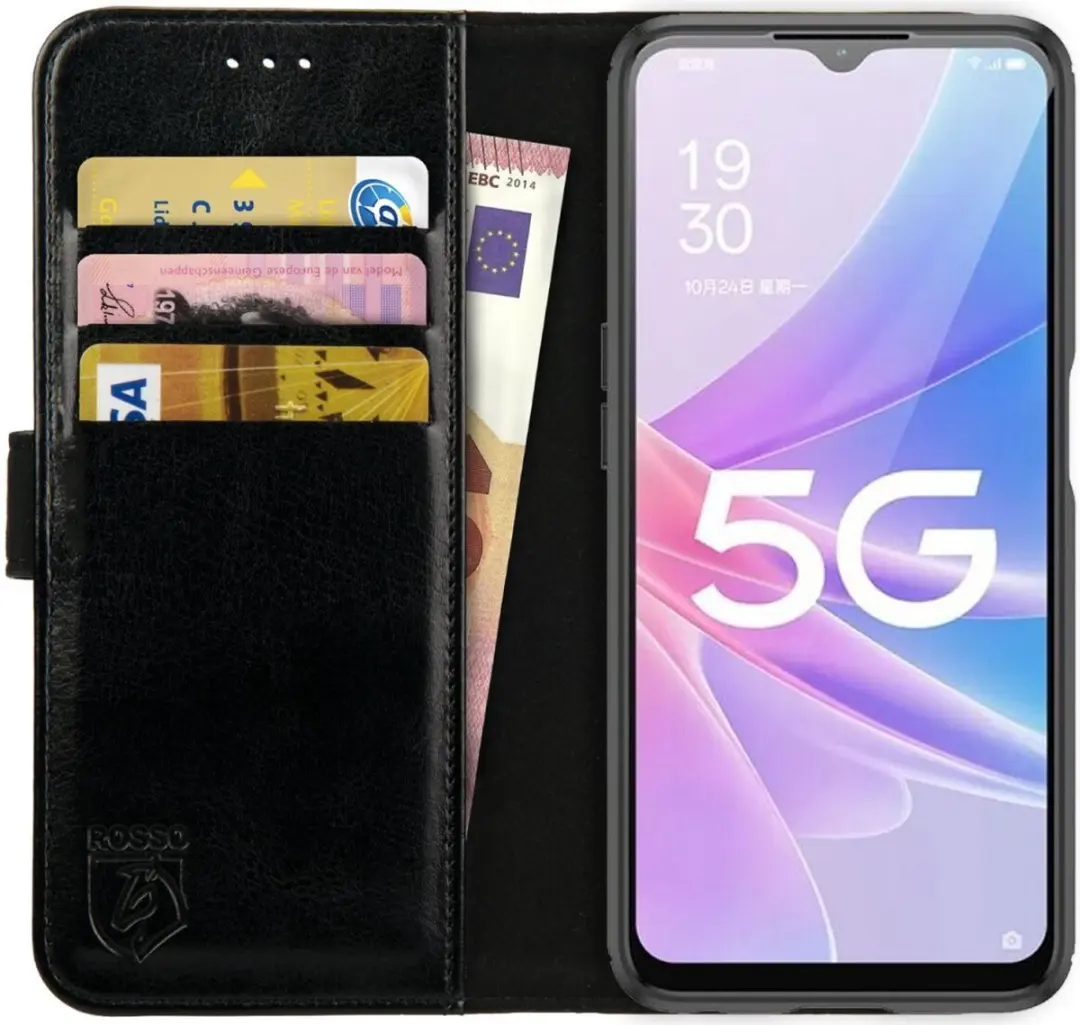 Rosso Element Book Case Wallet Hoesje Geschikt voor Oppo A58 5G / A78