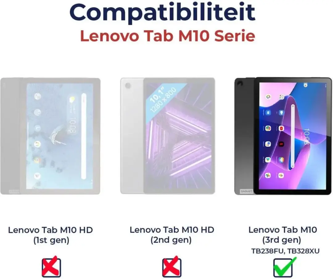 HappyCase Kinderhoes Lenovo Tab M10 Gen 3 - Blauw
