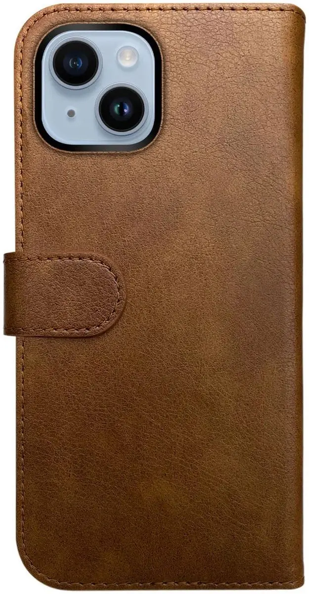 Rosso Element 2-in-1 Hoesje iPhone 15 - Bruin - 3 Pasjes