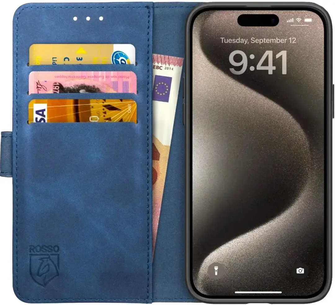 Rosso Element Book Case Wallet iPhone 15 Pro Max