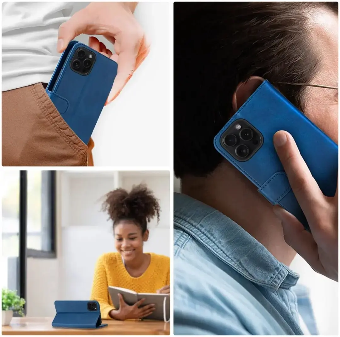 Rosso Element Book Case Wallet iPhone 15 Pro Max - 3 Pasjes - Blauw