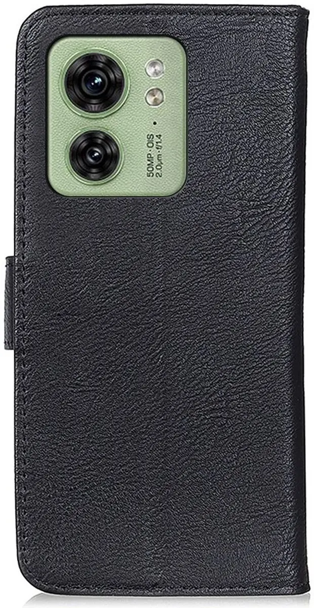 Khazneh Motorola Edge 40 Hoesje Portemonnee Book Case - Zwart - afbeelding 6 van 6